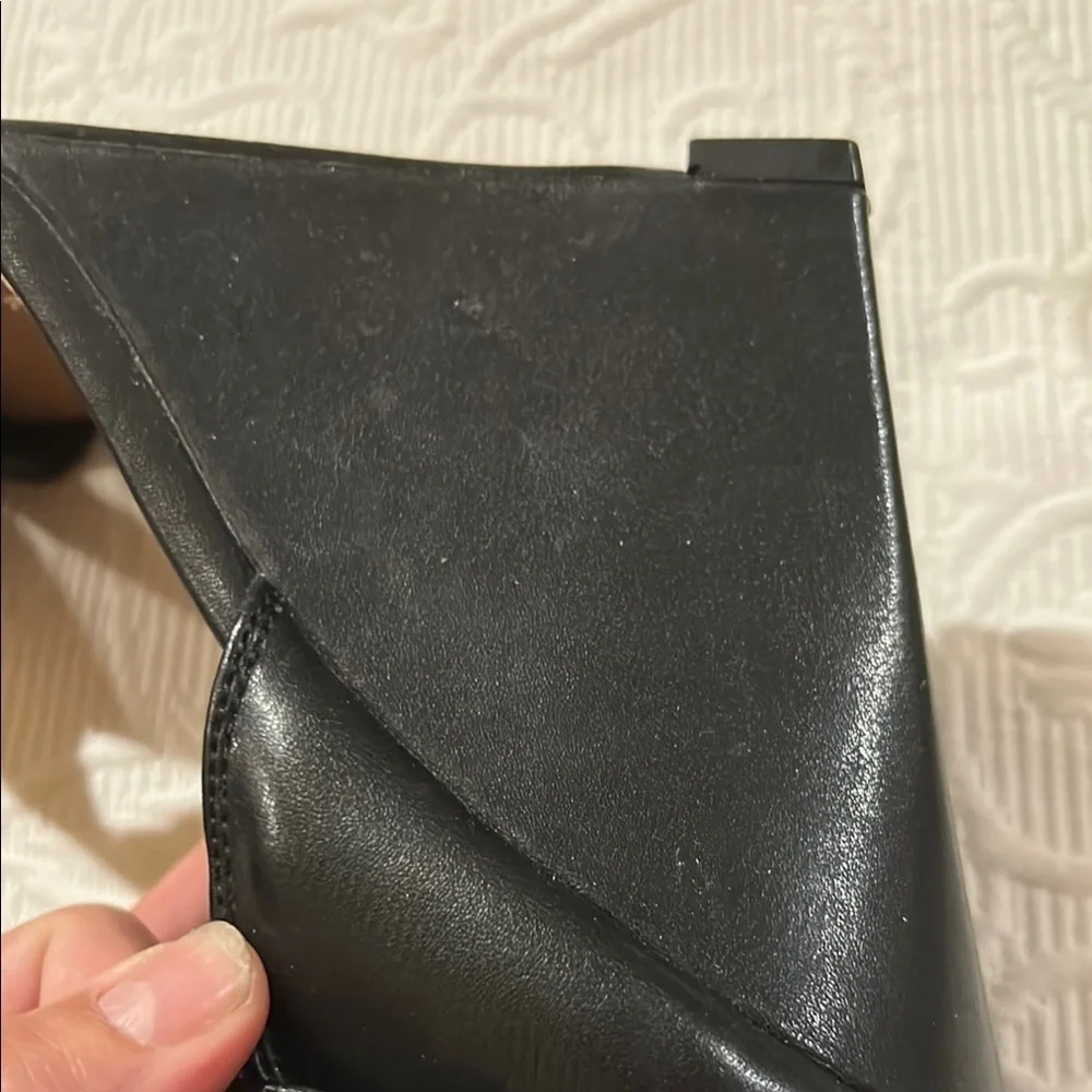 JustFab Black Elegant Wedge Heels with Ankle Strap. Size 8.5